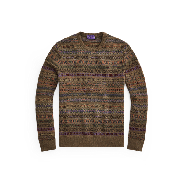 Pull Fair Isle en laine et cachemire