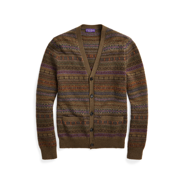 Cardigan Fair Isle en cachemire et laine