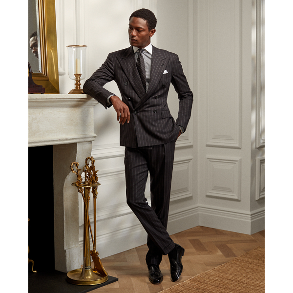 POLO RALPH LAUREN RALPH HANDMADE PINSTRIPE SUIT,0044486116