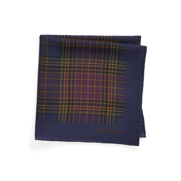 Pochette en soie tartan