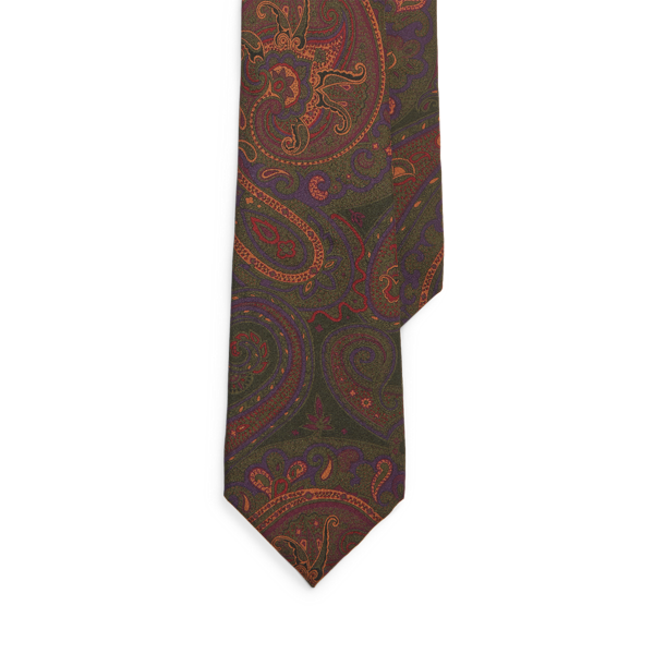 Cravate en soie à motif paisley