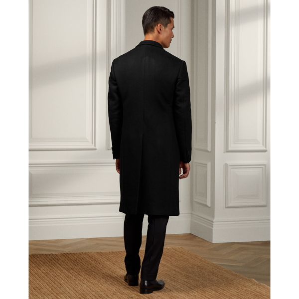 Shop Ralph Lauren Kent Double-faced Cashmere Topcoat In Black