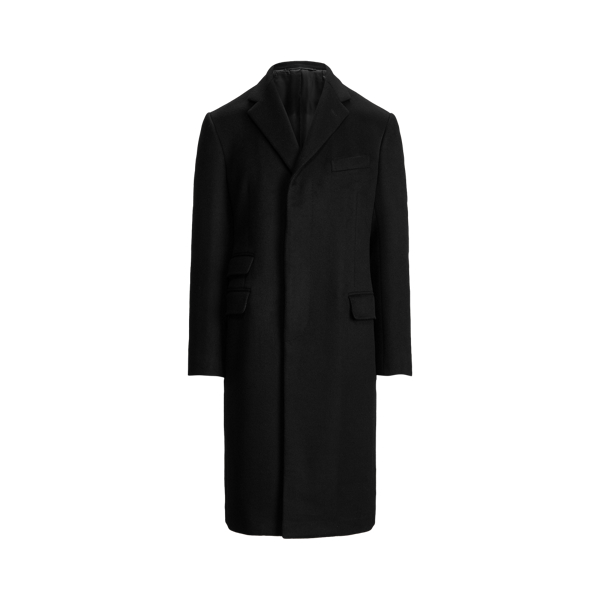 Shop Ralph Lauren Kent Double-faced Cashmere Topcoat In Black