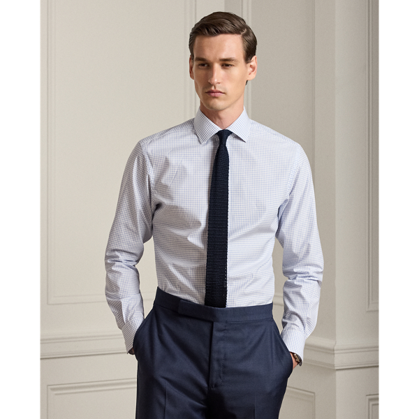 Made in Italy with 140s-quality, two-ply cotton, this shirt offers a silky-smooth texture with remarkable colour clarity through its distinctive tattersall fabric. Each detail, from the custom-developed palette to the genuine mother-of-pearl buttons, reflects Purple Label's dedication to unparalleled quality and sartorial elegance.