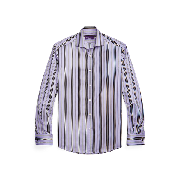 Chemise rayée à poignets mousquetaires