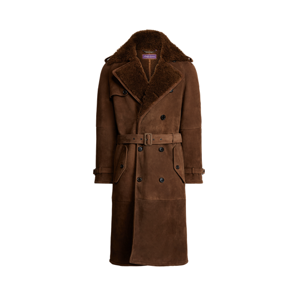 Trench-coat en peau lainée