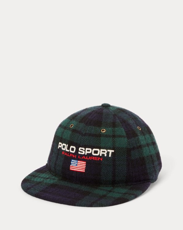 Polo Sport Plaid Wool-Blend Ball Cap