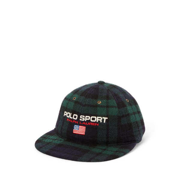 Polo Sport Plaid Wool-Blend Ball Cap for Men | Ralph Lauren® UK