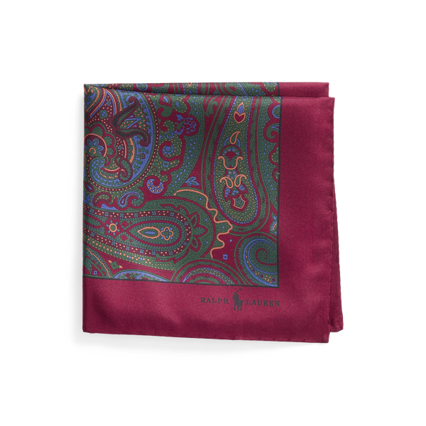 Pochette en soie à motif cachemire