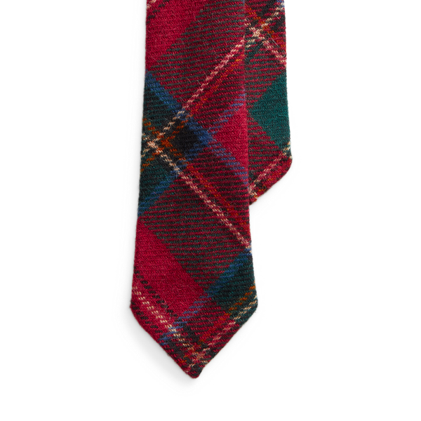 Cravate étroite en laine tartan