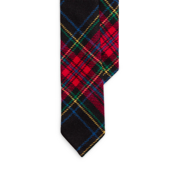Cravate étroite en laine tartan