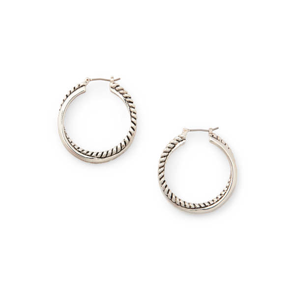 Créoles torsadées argentées