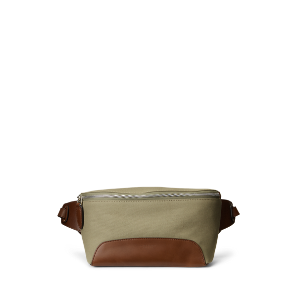 Sac banane en toile et finition en cuir