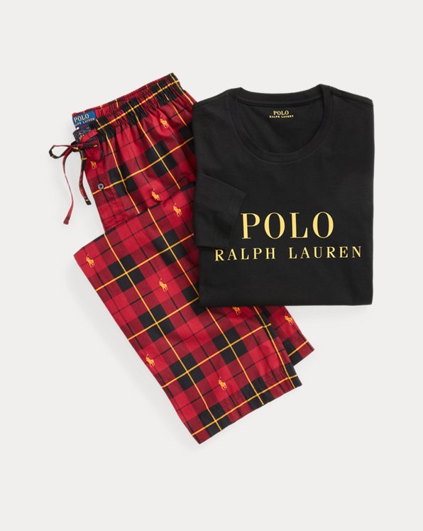 Uomo Abbigliamento da Nightwear e sleepwear da Pigiami e loungewear 2% di sconto Set Pigiama In Cotone di Polo Ralph Lauren in Blu per Uomo 