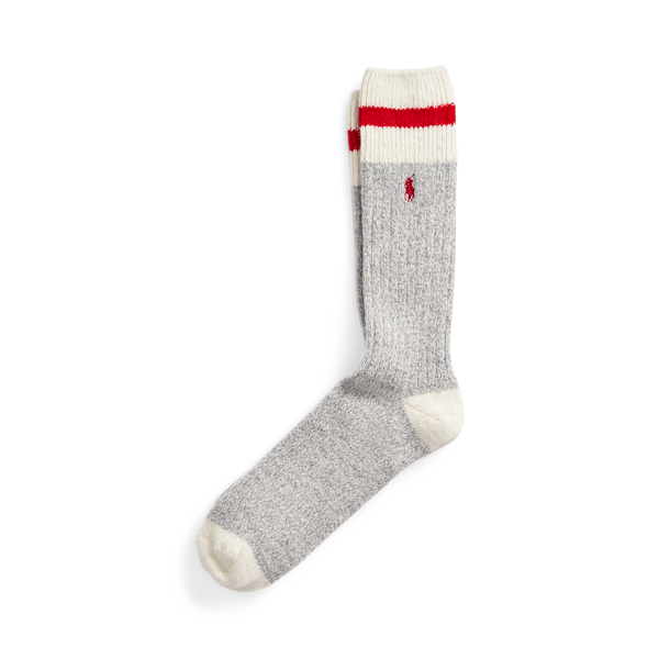 Polo Ralph Lauren Striped-Cuff Wool-Blend Crew Socks 1