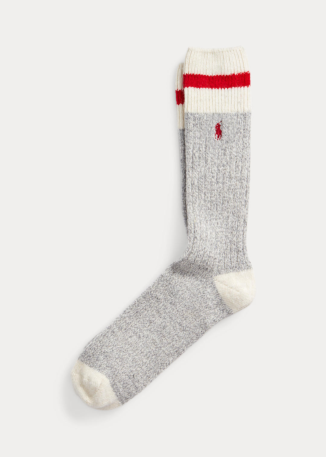 Polo Ralph Lauren Striped-Cuff Wool-Blend Crew Socks 1