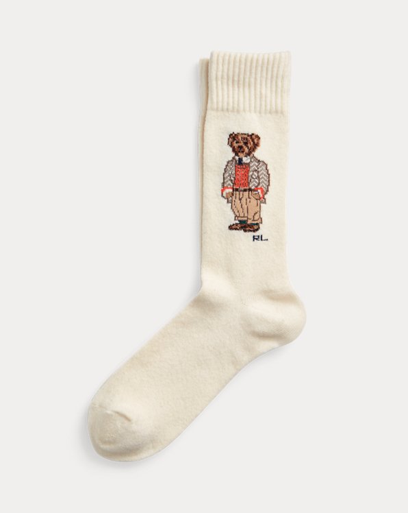 Polo Bear Wool-Blend Crew Socks