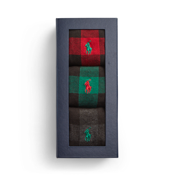 Polo Ralph Lauren Buffalo geruite sokken cadeauset 2