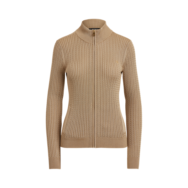 Pull torsadé entièrement zippé