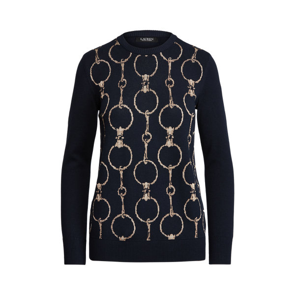 Pull à col rond et motif chaîne