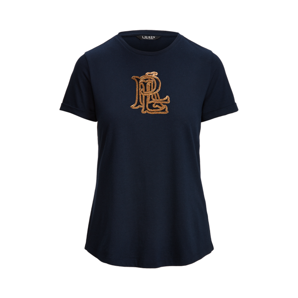 T-shirt à logo en coton mélangé