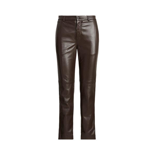 Pantalon 7/8 en cuir nappa