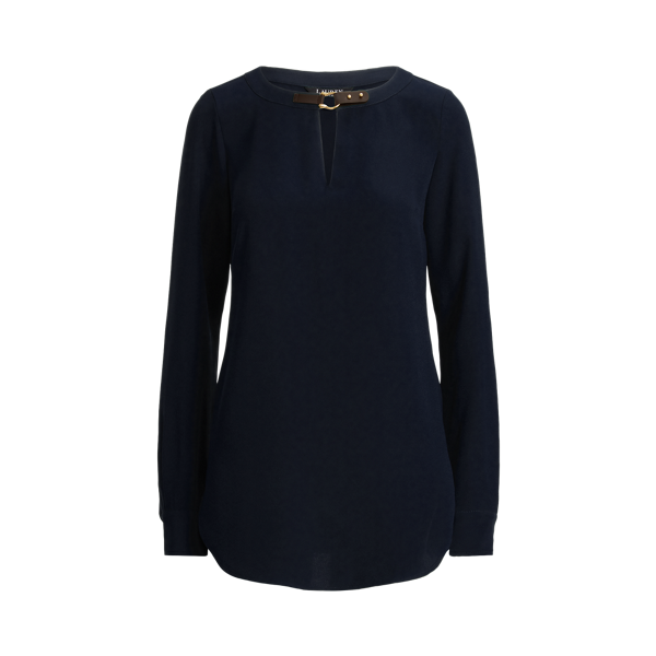 Tunique en georgette bordure à boucle