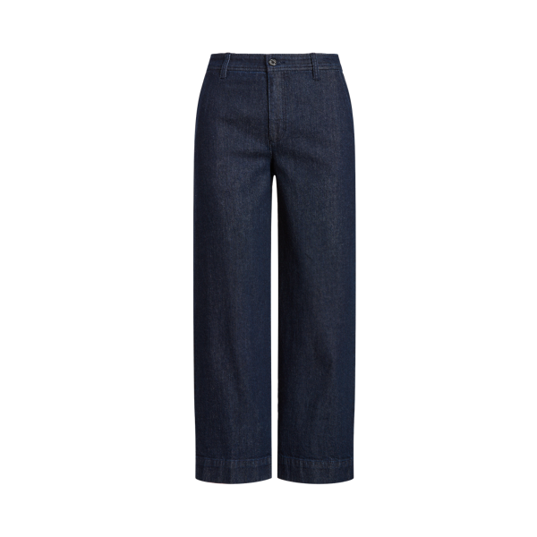 Pantalon 7/8 en denim à jambe large