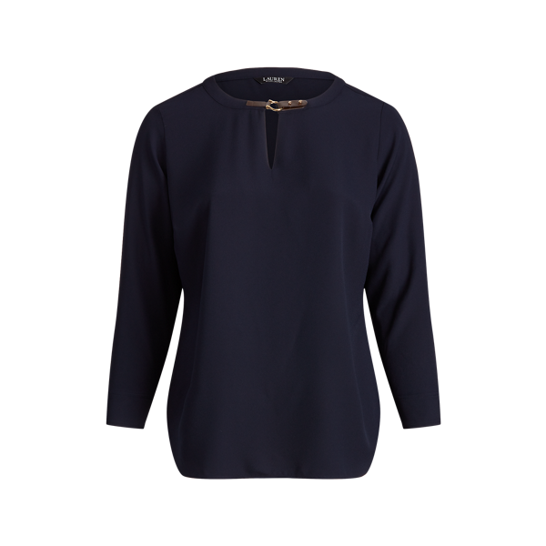 Tunique en georgette bordure à boucle