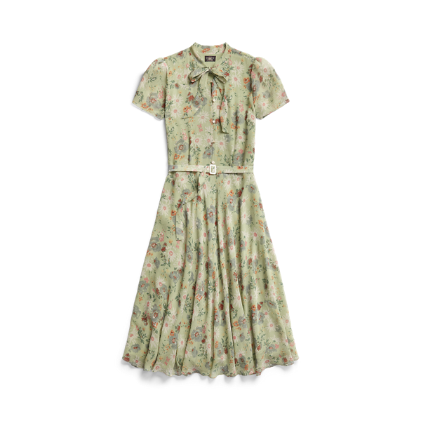 Robe fleurie en mousseline de soie