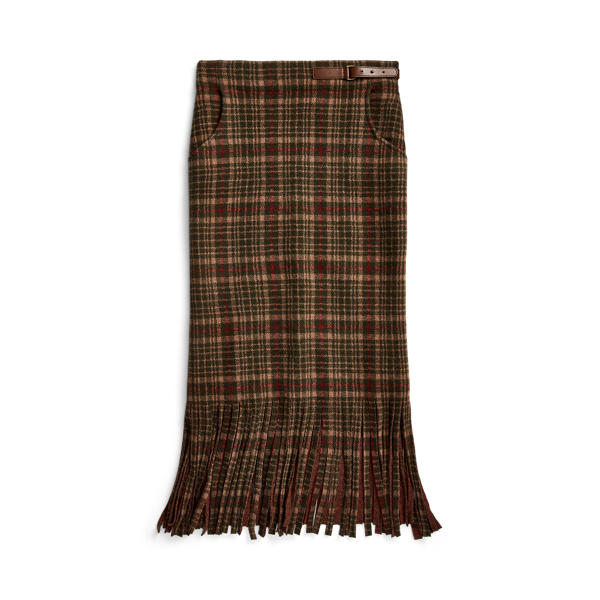 Jupe frangée en laine