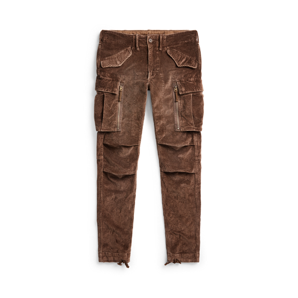 Pantalon cargo en velours côtelé stretch