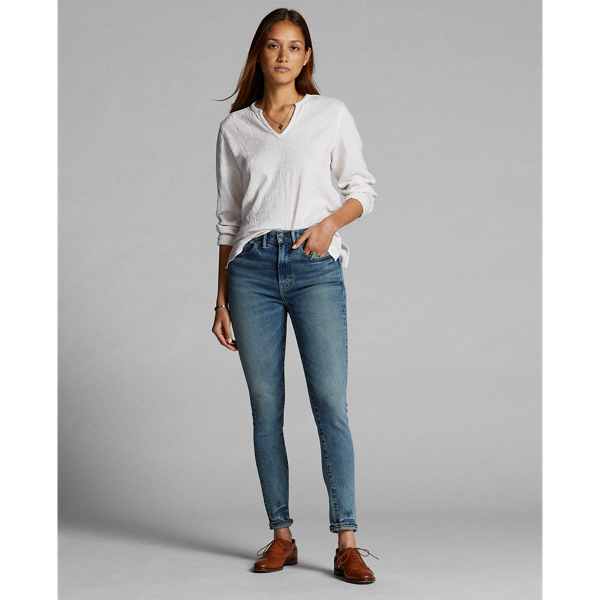 RRL Skinny jeans met stretch en hoge taille 1