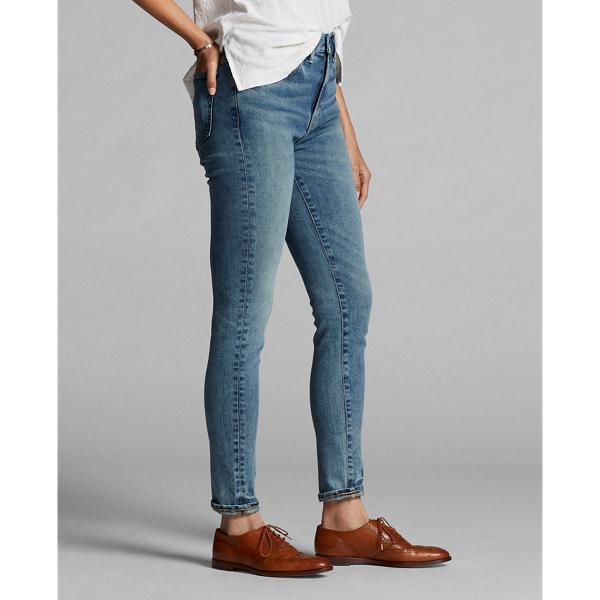 RRL Skinny jeans met stretch en hoge taille 4