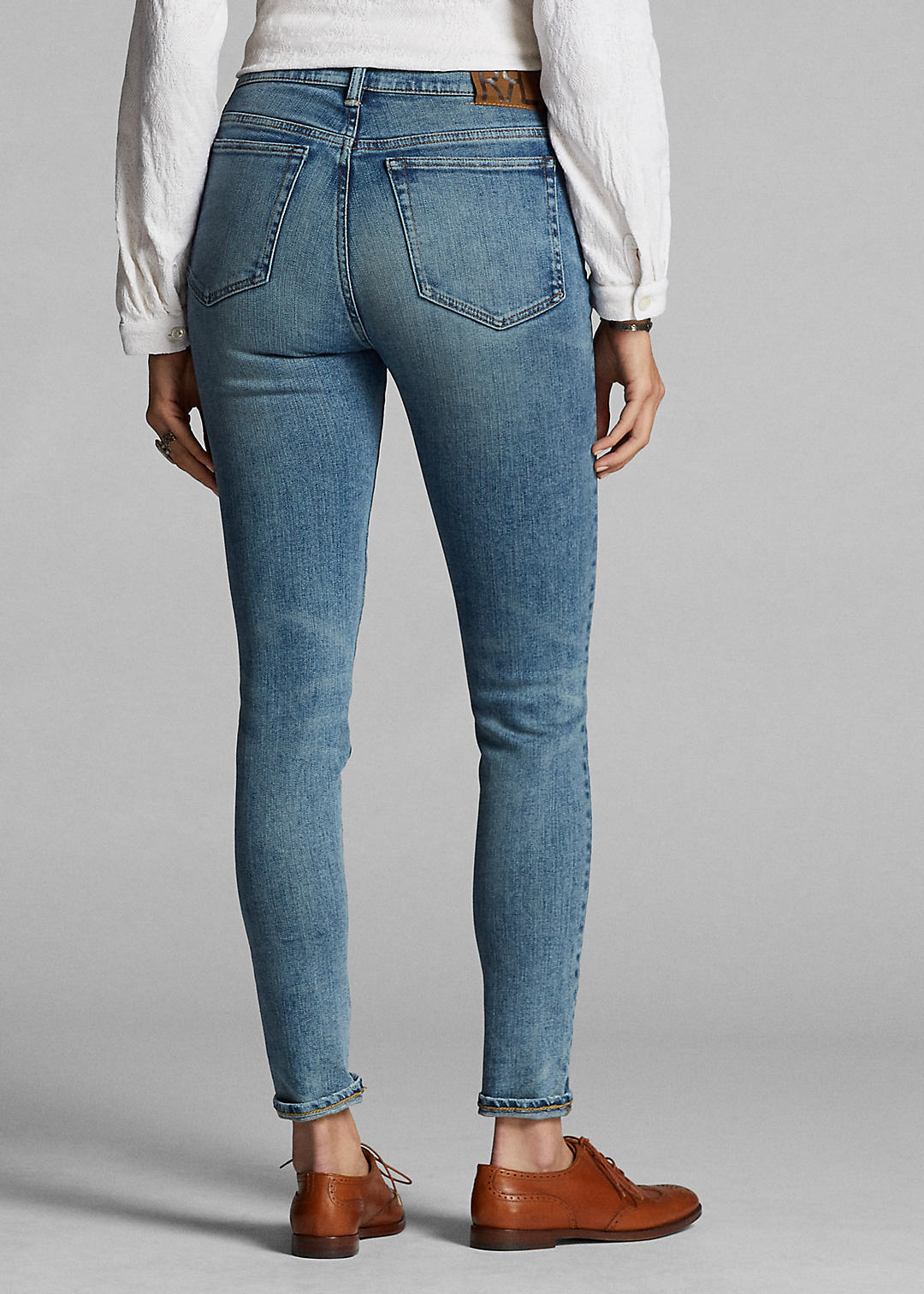RRL Skinny jeans met stretch en hoge taille 5