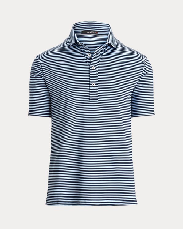 White/Grey RLX Ralph Lauren Ralph Lauren Golf RLX Striped Polo Shirt L 