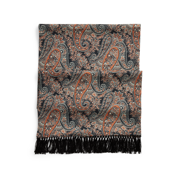 Écharpe à franges à motif cachemire