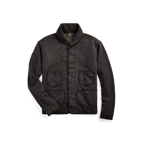 Cardigan en jacquard de coton mélangé