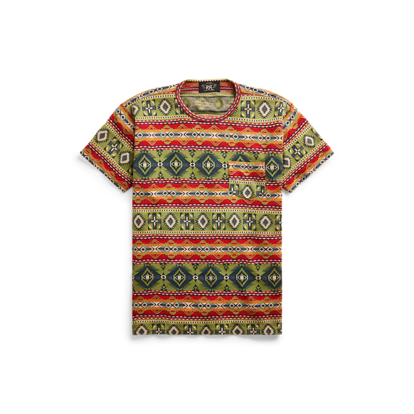 T-shirt à poche jersey de coton jacquard