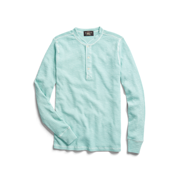 T-shirt à col tunisien gaufré