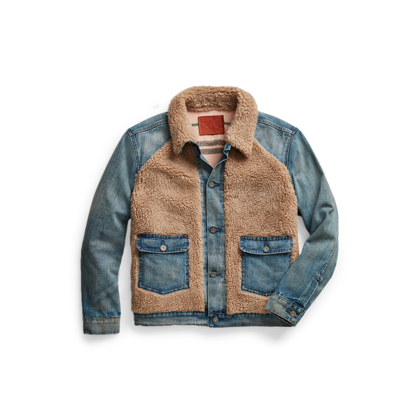 Veste en denim pans en molleton