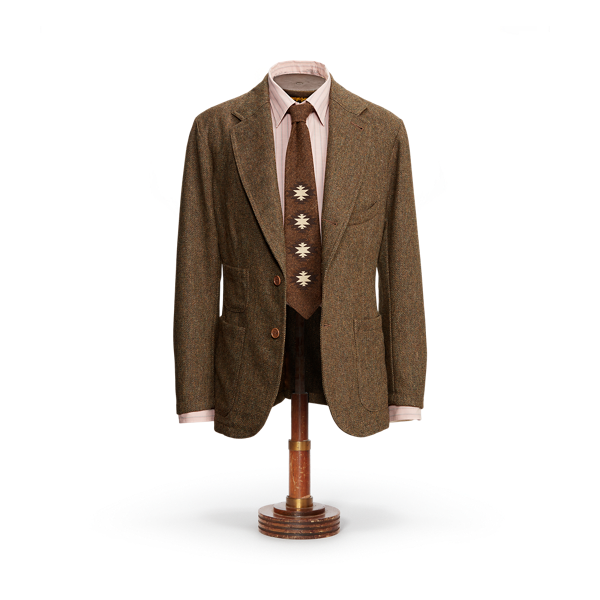 Blazer en dobby de laine et de coton