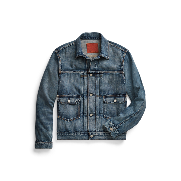 Veste de camionneur en denim indigo
