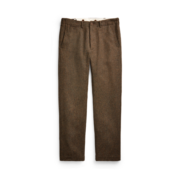 Pantalon en dobby de laine et de coton