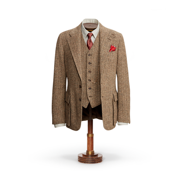 Veste de costume laine à chevrons