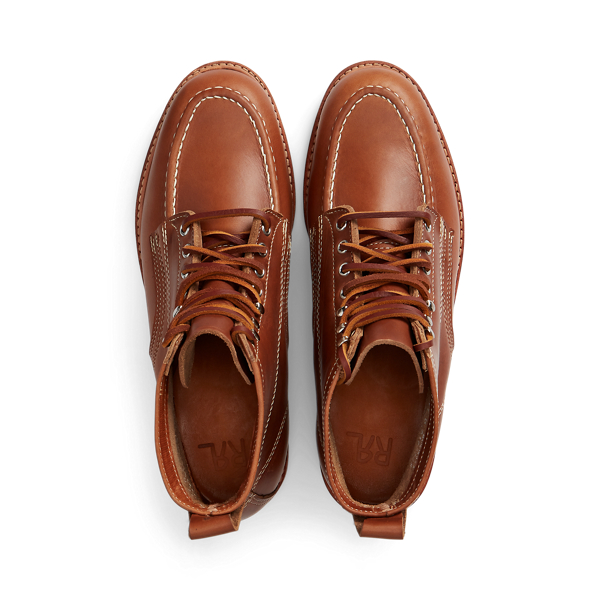 RRL Bottes à lacets en cuir. 3