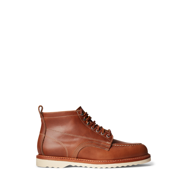 RRL Bottes à lacets en cuir. 1
