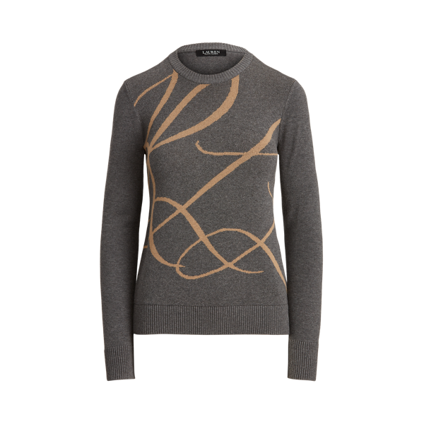 Pull à logo en coton mélangé