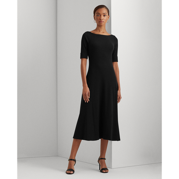 Ralph Lauren Donna Abbigliamento Vestiti Vestiti estivi Abito medio in cotone stretch con motivo cashmere 