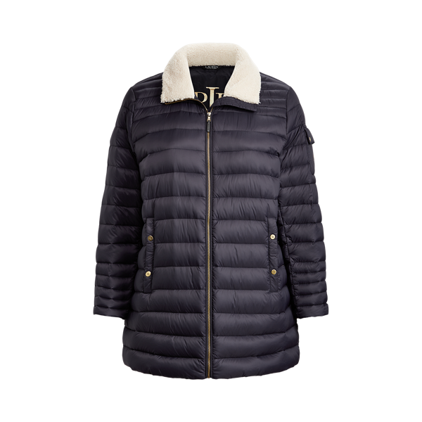 Doudoune matelassée à col droit